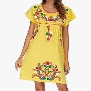 Yellow Flutter Sleeve Mini Sundress Resort Wear
